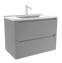 Тумба с раковиной ЗОВ Дион 100 см платиновый