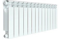 Биметаллический радиатор Rifar BASE 350 14 секций, боковое подключение RAN30H1KQ606LF