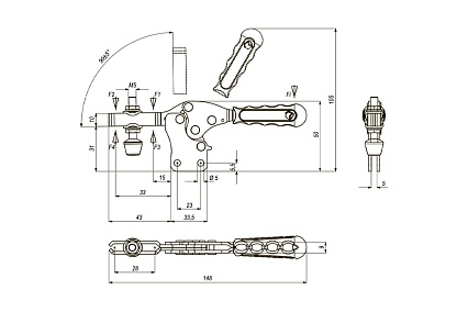 Горизонтальный механический прижим KUKAMET S112-1