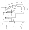 Акриловая ванна Riho Rethink Space 160x75 R белый глянец B111001005