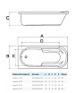 Акриловая ванна Alba Spa Arabella 150x75 белый ВПР0090000100