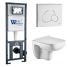 Комплект Weltwasser 10000010728 унитаз Kehlbach 004 GL-WT + инсталляция Marberg 410 + кнопка Mar 410 RD GL-WT