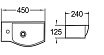 Раковина WeltWasser WW AISBACH 7945 GL-WT L 45 см, левая 10000008690 белый глянец