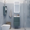 Тумба с раковиной BelBagno Uno-Mini 40 см Голубой матовый