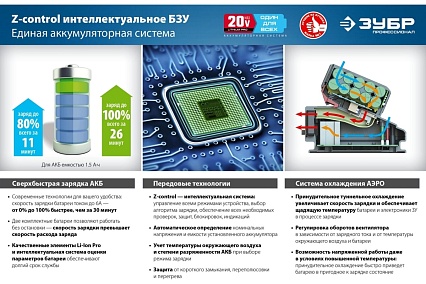 Аккумуляторная батарея Зубр Профессионал тип Т7, 18 В, Li-Ion PRO, 4.0 Ач, S-18-4 T7