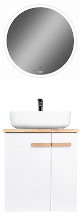 Мебель для ванной Viant Мюнхен 60 см со столешницей, белый