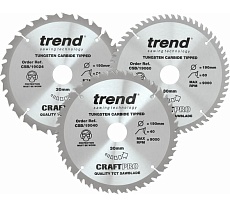 Пильный диск 190 мм три диска в комплекте (24,40,60 зубьев) Trend CSB/190/3PK