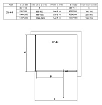 Душевой уголок RGW Stilvol SV-44 120x100, хром, прозрачное