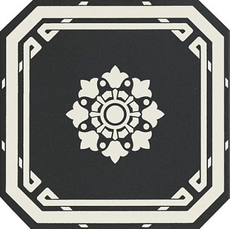 Керамогранит Ceramiche Grazia Old England Ottagono Black Dover 20x20 см, OEODB1