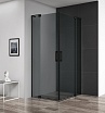 Душевой уголок Cezares SLIDER-AH-2-80/90-90/100-GRIGIO-NERO 80/90x90/100 тонированный, черный