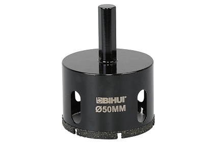 Коронка алмазная по стеклу и керамике, гальваническая, 50 мм BIHUI DBW50