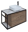 Мебель для ванной Aquanet Nova Lite Loft 90 см со столешницей, чаша справа, дуб рустикальный