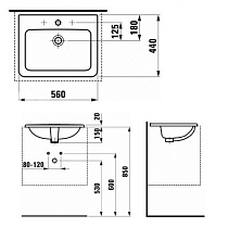 Раковина Laufen Pro 56 8.1396.1.000.104.1