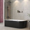 Шторка для ванны Cezares LIBERTA-V-1-TB-90/155-C-NERO 90x155 прозрачная, профиль черный матовый