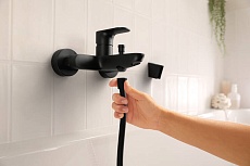 Смеситель для ванны Hansgrohe Rebris S 72440670 матовый черный