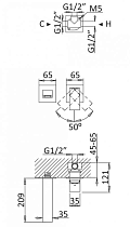 Смеситель для раковины Cezares Porta PORTA-BLI2-SR Sunrise