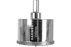 Коронка алмазная с центрирующим сверлом по керамограниту и керамике 60 мм HAGWERT 576260