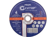 Профессиональный диск шлифовальный CUTOP по металлу 180x6x22.2 мм T27 40006т