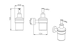 Дозатор для мыла Aquatek Вега AQ4005CR хром