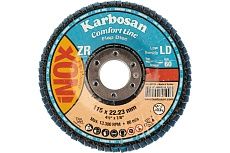 Диск лепестковый Inox (115х22 мм; Р60) Karbosan KAR-982100