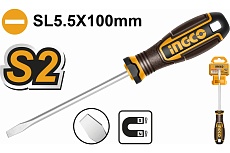 Oтвëртка плоская Ingco SUPER INDUSTRIAL SL5.5x100мм S2 HSDSL5100