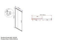 Душевой уголок Vincea Garda VSS-1G8012CGB 120x80 черный, тонированный