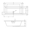 Акриловая ванна Riho Rethink Cubic 160x70 правая