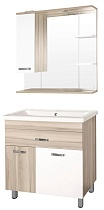 Зеркальный шкаф Style Line Ориноко 80 см белый/бежевый