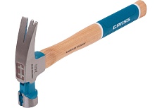Молоток-гвоздодер Gross 680 г, угол 75, магнит, обрезиненная рукоятка american hickory 10425