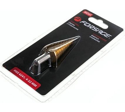 Сверло ступенчатое HSS 4241 4-22 мм Forsage F-44741(29854)