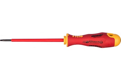 Диэлектрическая отвертка Felo Ergonic 3,0х0,5х100 плоская шлицевая 41303090