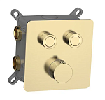 Смеситель для душа AQUAme AQM8811BG термостат, золото брашированное