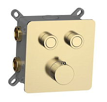 Смеситель для душа AQUAme AQM8811BG термостат, золото брашированное