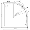 Душевой уголок Aquanet Alfa 90x90, четверть круга