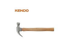 Молоток-гвоздодер KENDO с деревянной рукояткой, 450 гр 25123