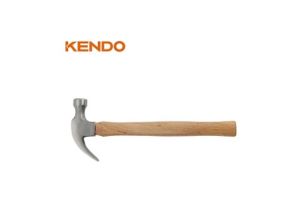Молоток-гвоздодер KENDO с деревянной рукояткой, 450 гр 25123