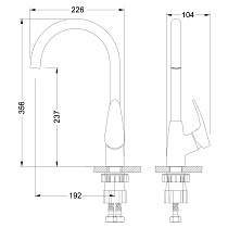 Смеситель для кухни Lemark Linara LM0405PBG бежевый