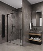 Душевая дверь Timo TDSS-130/03C-8R 130x200 прозрачное, черный