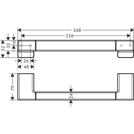 Поручень Hansgrohe AddStoris 41744000 хром