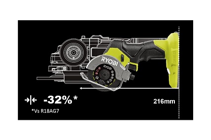 Бесщеточная отрезная машина Ryobi ONE+ HP RCT18C-0 5133004953