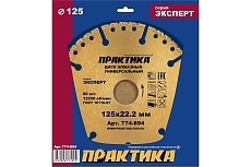 Диск алмазный сегментный Эксперт-Универсал (125х22.2 мм) Практика 774-894