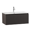 Тумба с раковиной BelBagno Uno 80 см 1 ящик, Темно-серый матовый