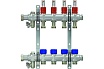 Коллекторная группа ELSEN 1", 5 контуров, размер отвода-3/4", нержавеющая сталь EMi03.05