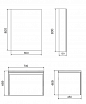 Мебель для ванной Velvex Klaufs 70 см подвесная, 1 ящик, белый глянец/дерево шатанэ