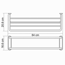 Полка WasserKRAFT K-888 с полотенцедержателем