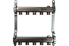 Коллектор из нержавеющей стали для радиаторной разводки STOUT 5 выходов SMS 0923 000005