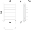 Полотенцесушитель водяной Terminus Виктория П8 500x800, 4670078530134