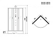 Душевая кабина Niagara NG 3301-14BKTG 90x90 стекло матовое, без крыши, тропический душ, гидромассаж