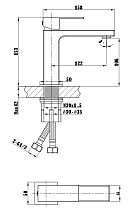 Смеситель для раковины Vincea Cube VBF-1C01MB черный