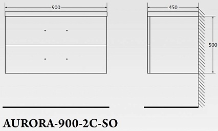 Тумба с раковиной BelBagno Aurora 90 см Rovere Tabacco